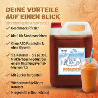 Ice Bär Slush Sirup Pfirsich 5L 1:5 AZO frei ohne...