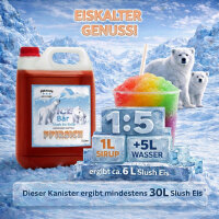 Ice Bär Slush Sirup Pfirsich Geschmack 5L 1:5 AZO & glyzerinfrei