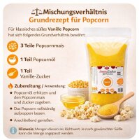 Popcorn Vanille Zucker 1 kg für Vanille Popcorn und Desserts