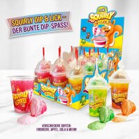 Display Komplett 15 x Squirly Dip & Lick 50g Lolly +...