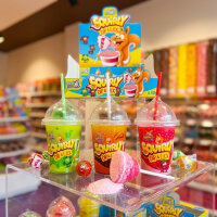 Display Komplett 15 x Squirly Dip & Lick 50g Lolly + Puder