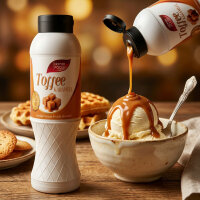 Karamell Toffee Sauce 1 kg Topping für Eis Desserts Waffeln Pancakes
