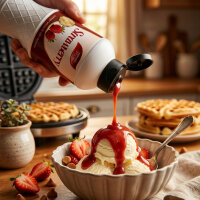 Erdbeer Topping Sauce 1 kg für Eis Desserts Waffeln Pancakes