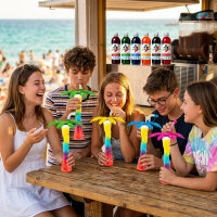 Slush Sirup Partyset 6 Sorten 250 ml + 5 bunte Palmen 1:5 AZO frei ohne Glyzerin