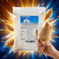 Softeis Pulver salziges Karamell 1 kg IceBär für Softeismaschine 1:2,5 Mischung