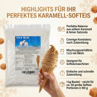 Softeis Pulver salziges Karamell 1 kg IceBär...