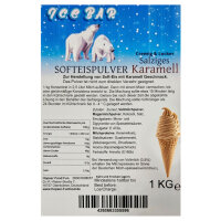 Softeis Pulver salziges Karamell 1 kg IceBär für Softeismaschine 1:2,5 Mischung