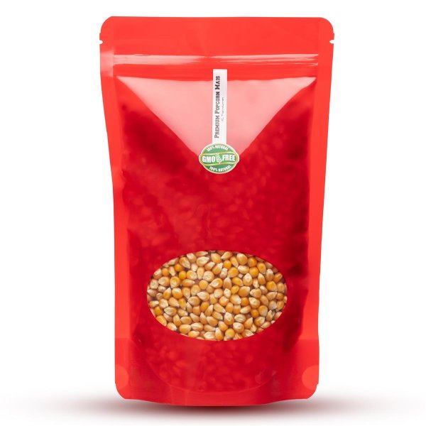 Premium Mushroom Popcorn Kinopopcorn 1 Kg Beutel XL 1:46 Premium Popcorn Popvolumen im wieder verschließbarem Beutel GMO Frei