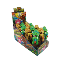 Display Komplett Dino Chomper, Dinosaurier mit Lutscher, 12 Stück (Wiederbefüllbar)