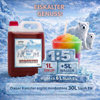 Ice Bär Slush Sirup Erdbeer Geschmack 5L 1:5 AZO & glyzerinfrei