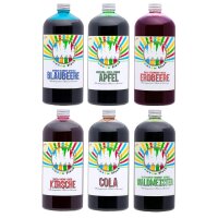 RAINBOW SLUSH SIRUP 6 x Gemischt – Der bunte Genuss...