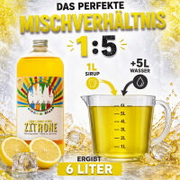 Rainbow Slush Sirup Zitronen Geschmack 1L 1:5 AZO & glyzerinfrei