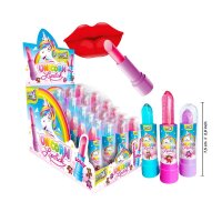 Display Komplett 24x Unicorn Lipstick Lutscher Sweet Flash