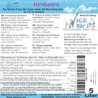 Ice Bär Slush Sirup Himbeere 5L 1:5 AZO frei ohne...