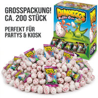 Display Komplett 200x Fini Dinoeggs Bubble Gum Erdbeere
