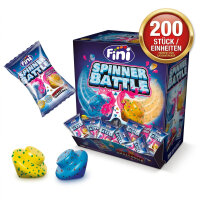 Display Komplett 200x Fini Bubble Gum Spinner Battle mit...