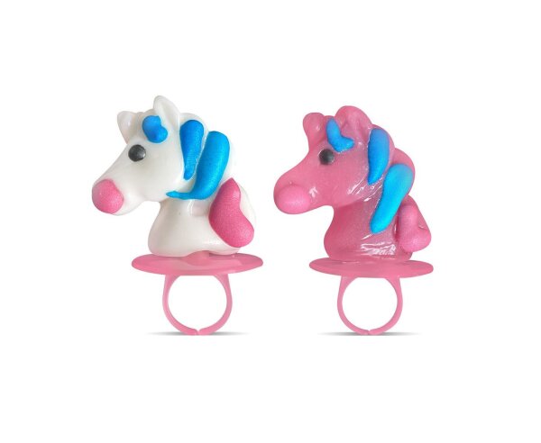 Unicorn Einhorn Ring Lutscher einzeln verpackt 12g