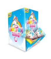 Unicorn Einhorn Ring Lutscher einzeln verpackt 12g