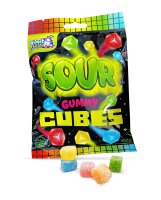 Sour Gummy Cubes 100 g Beutel Extra Sauer