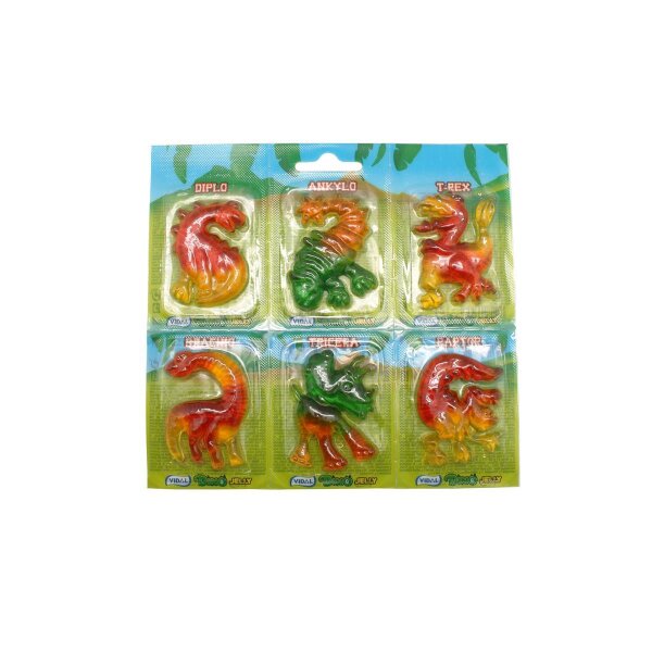 Vidal Dino Jelly Fruchtgummi-Dinosaurier 6x11g Fruchtgummi Blister