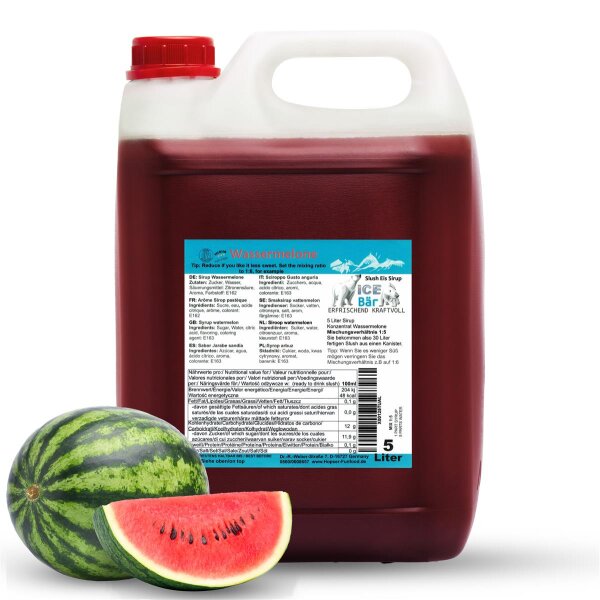 ICE BÄR Sirup Slush Konzentrat Wassermelone 5 Liter
