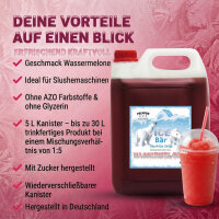 Ice Bär Slush Sirup Wassermelone 5L 1:5 AZO frei...