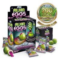 Display Komplett 200x Vidal Alien Eggs Kaugummi Display...