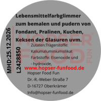 Hopser Funfood essbarer Gold Glimmer Dose 10 g-...