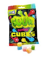 Display Komplett Sour Gummy Cubes 15 Beutel Extra Sauer