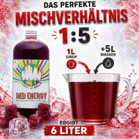 Rainbow Slush Sirup Red Energy 1L 1:5 AZO frei ohne Glyzerin Konzentrat