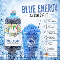 Rainbow Slush Sirup Blue Energy Geschmack 1L 1:5 AZO & glyzerinfrei