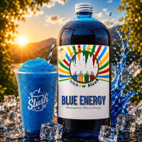 Rainbow Slush Sirup Blue Energy Geschmack 1L 1:5 AZO & glyzerinfrei