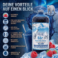 Ice Bär Slush Sirup Blaue Himbeer Geschmack 1L 1:5...