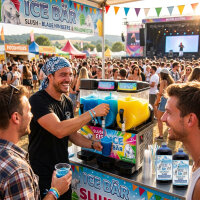 Ice Bär Slush Sirup Blaue Himbeer Geschmack 1L 1:5 AZO & glyzerinfrei