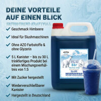 Ice Bär Slush Sirup Blaue Himbeer Geschmack 5L 1:5...