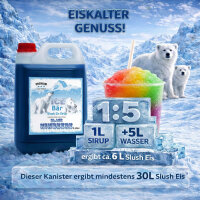 Ice Bär Slush Sirup Blaue Himbeer Geschmack 5L 1:5 AZO & glyzerinfrei