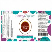 Aroma Zuckerwattezucker Cola Geschmack braun AZO-frei 230 g Flasche