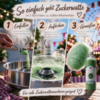 Aroma Zuckerwattezucker Apfel Geschmack grün 230 g Flasche