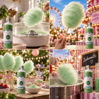 Aroma Zuckerwattezucker Apfel Geschmack grün 230 g Flasche