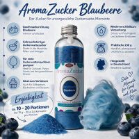 Aroma Zuckerwattezucker Blaubeere Geschmack blau AZO-frei...