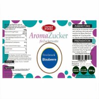 Aroma Zuckerwattezucker Blaubeere Geschmack blau AZO-frei 230 g Flasche