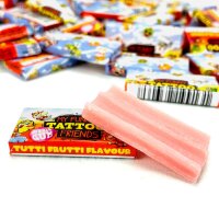 Display Komplett 200 x Sweet Flash Tattoo Tiger Bubble Gum, Kinderkaugummi mit Tattoo