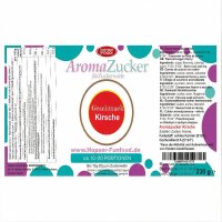 Aroma Zuckerwattezucker Kirsche Geschmack rot 230 g Flasche