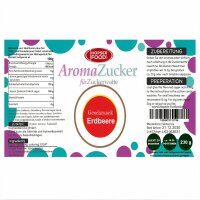 Aroma Zuckerwattezucker Erdbeere Geschmack rot 230 g Flasche