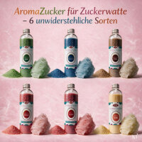 Aroma Zuckerwattezucker Vanille Geschmack gelb 230 g Flasche