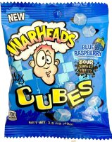 Warheads Blue Raspberry Cubes 99g Beutel Kaubonbons