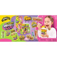 Display Komplett Johny Bee Candy Noodle Cup 12 Stück Tutti Frutti