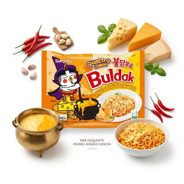Samyang Buldak Hot Chicken Ramen Quattro Cheese Flavor 145g