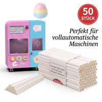 50 Zuckerwatte Stäbe 30 cm x 1 cm für...