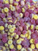 Himbeer-Vanille Handgemachte Himbeerform Bonbons – Fruchtige Himbeere trifft auf cremige Vanille 5 Kg Beutel